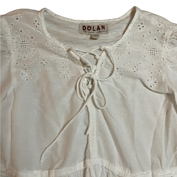 ANTHROPOLOGIE Dolan Eyelet White Blouse Top‎ Shirt Woman’s size XS Summer Summer - Picture 6 of 6